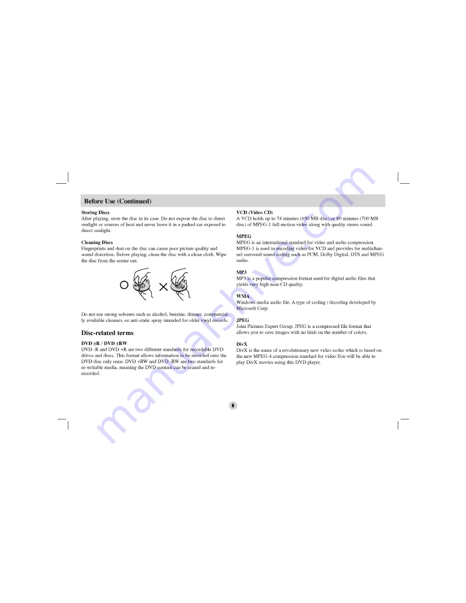 LG DP8821 Owner'S Manual Download Page 6