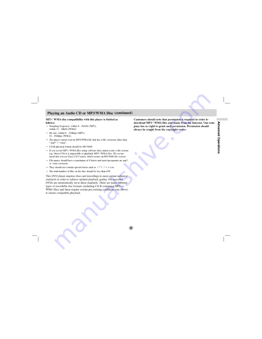 LG DP8821 Owner'S Manual Download Page 27