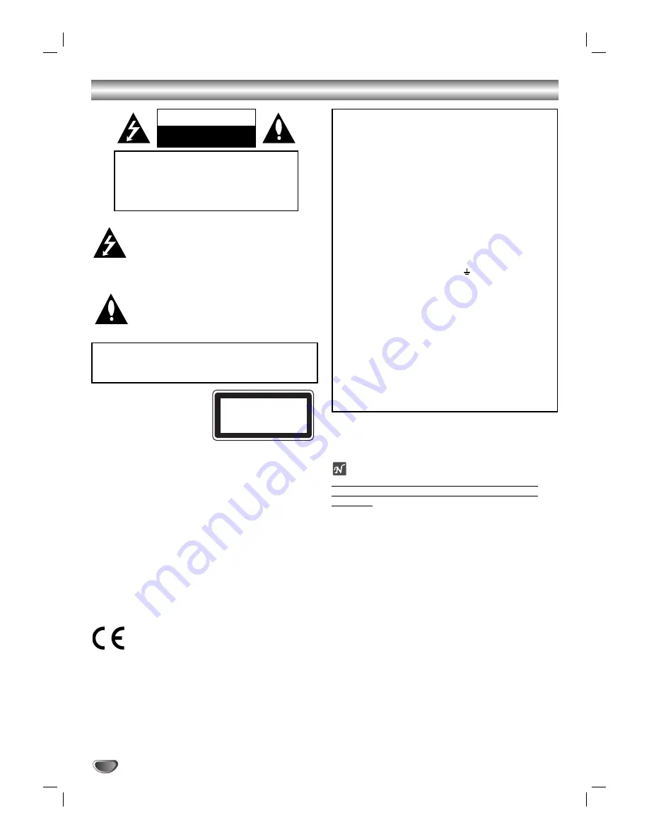 LG DVD5063 Скачать руководство пользователя страница 2