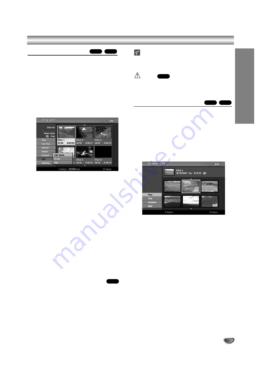 LG DVRK789 Owner'S Manual Download Page 47