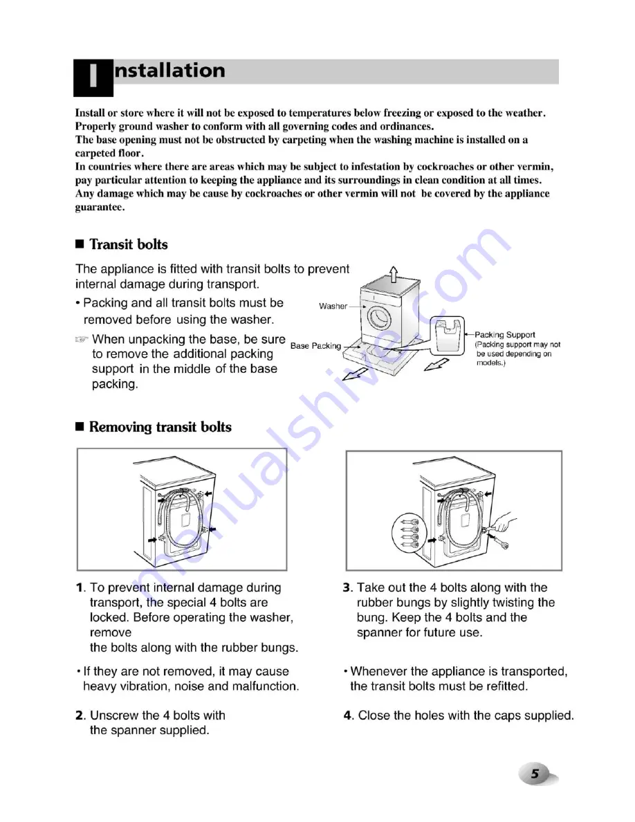 LG F1073ND Owner'S Manual Download Page 5