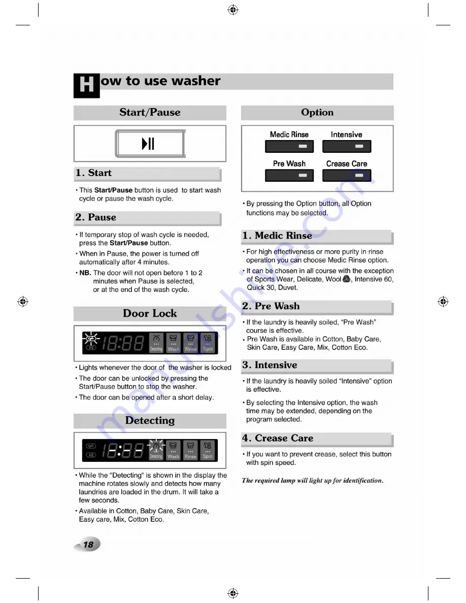 LG F1096Q/TD series Owner'S Manual Download Page 18