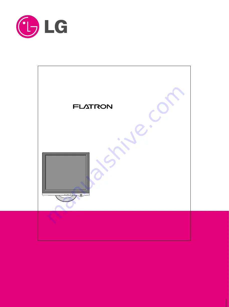 LG Flatron L1722P Service Manual Download Page 1