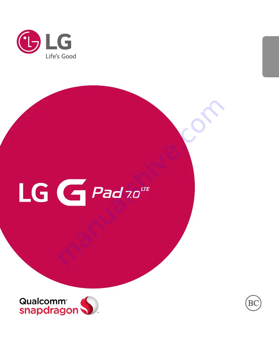 LG G Pad 7.0 V-410 User Manual Download Page 1