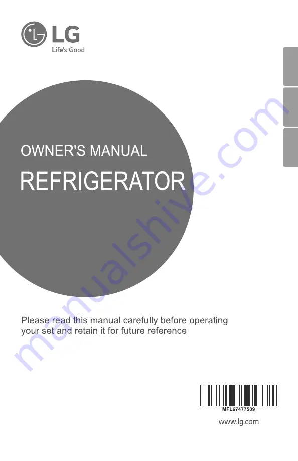 LG G Series Owner'S Manual Download Page 1