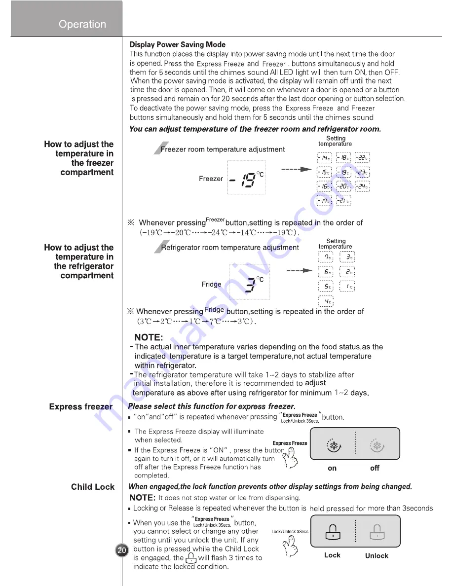 LG GC-L197HPNL Owner'S Manual Download Page 20