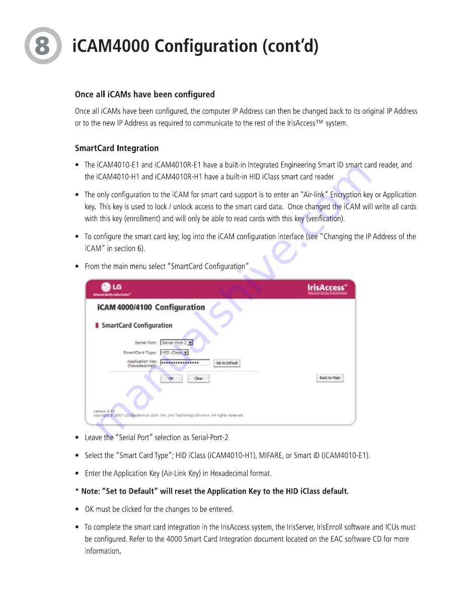 LG iCAM4000 Quick Start Manual Download Page 9