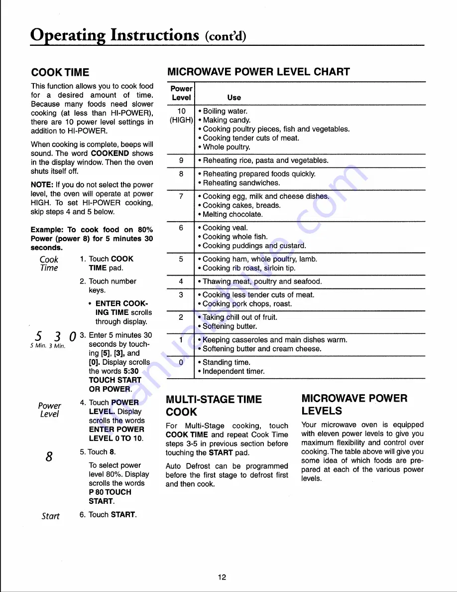 LG JMC8127DD Owner'S Manual Download Page 12