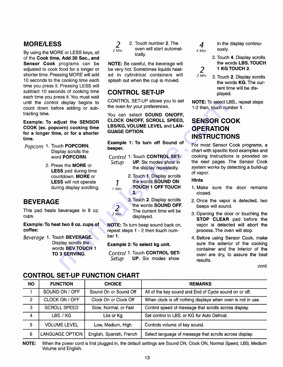 LG JMC8127DD Owner'S Manual Download Page 13