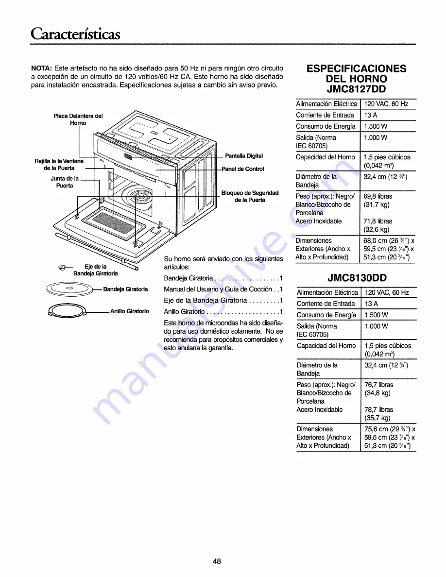 LG JMC8127DD Owner'S Manual Download Page 48