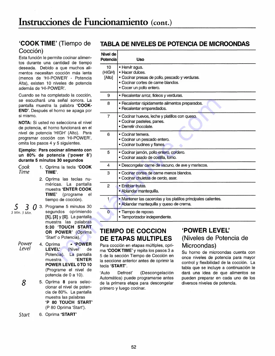 LG JMC8127DD Owner'S Manual Download Page 52