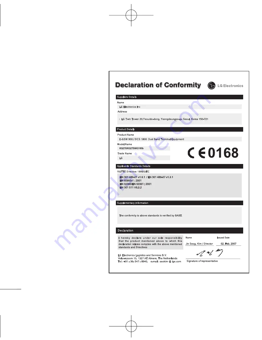 LG KG275 User Manual Download Page 60