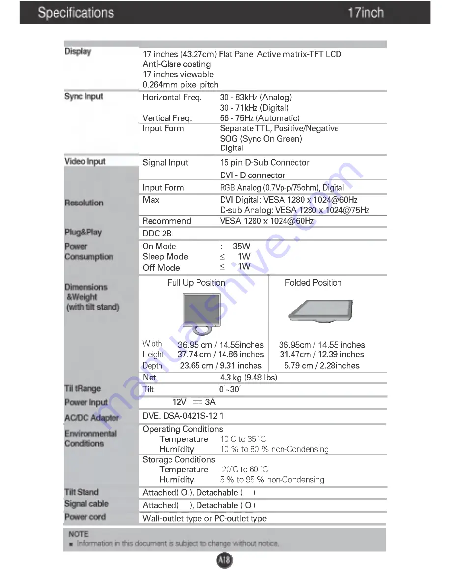 LG L1970HQ Скачать руководство пользователя страница 19