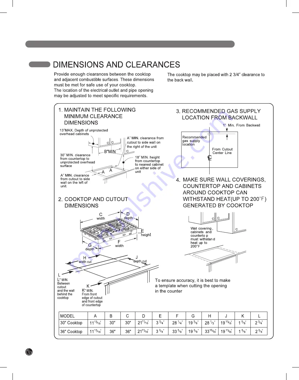 LG LCG3011 Series Installation Manual Download Page 6