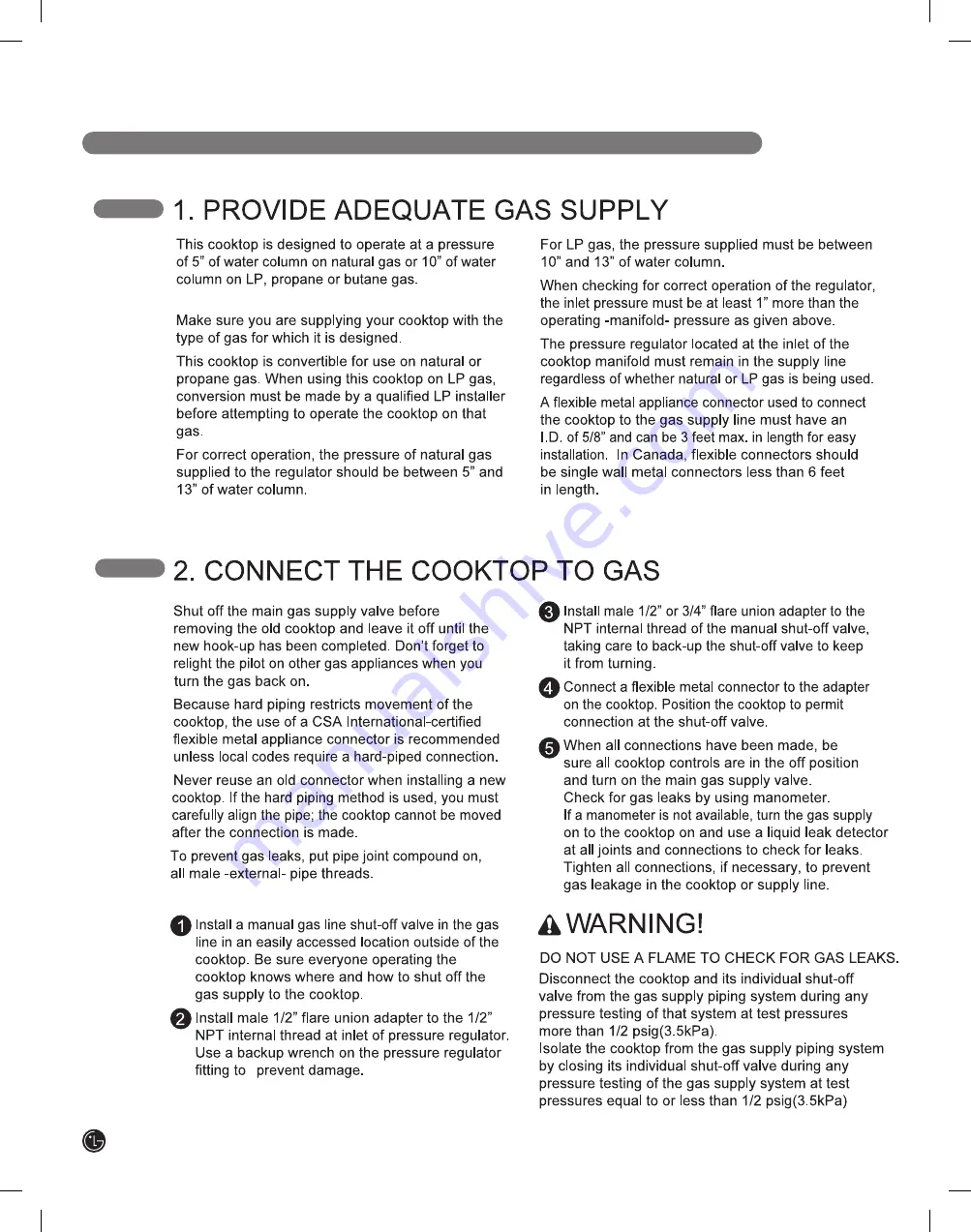 LG LCG3011 Series Installation Manual Download Page 8