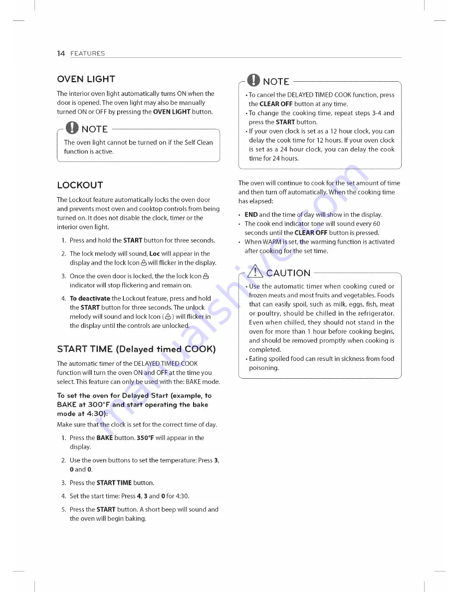 LG LDE3035SB Owner'S Manual Download Page 14