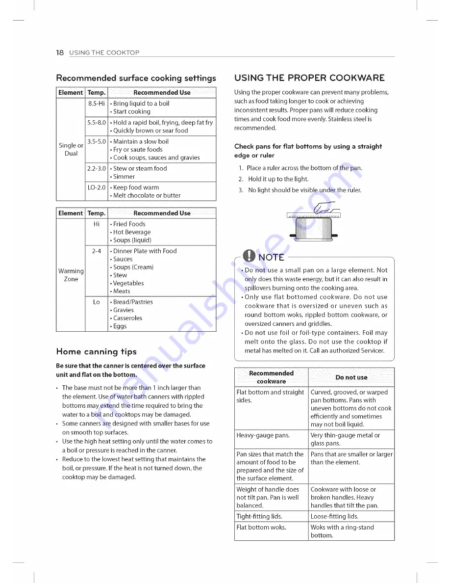 LG LDE3035SB Owner'S Manual Download Page 18