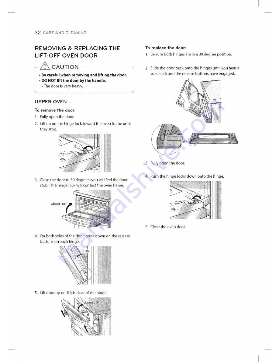 LG LDE3035SB Owner'S Manual Download Page 32