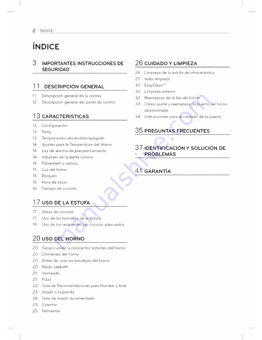 LG LDE3035SB Owner'S Manual Download Page 42