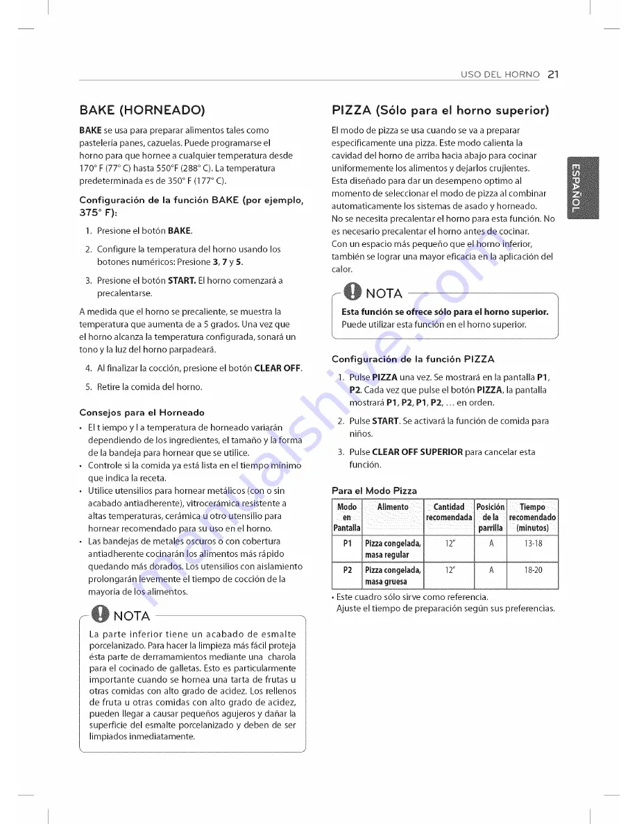 LG LDE3035SB Owner'S Manual Download Page 61