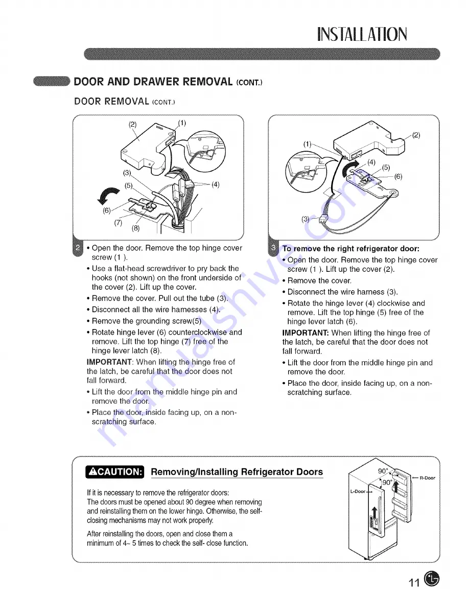 LG LFX21980 Series User'S Manual & Installation Instructions Download Page 11