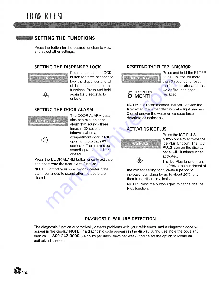 LG LFX21980 Series User'S Manual & Installation Instructions Download Page 24