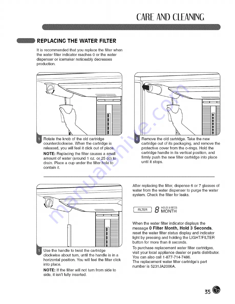 LG LFX21980 Series User'S Manual & Installation Instructions Download Page 35