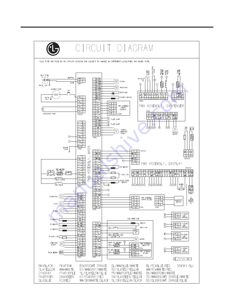 LG LFXS24623B Service Manual Download Page 20