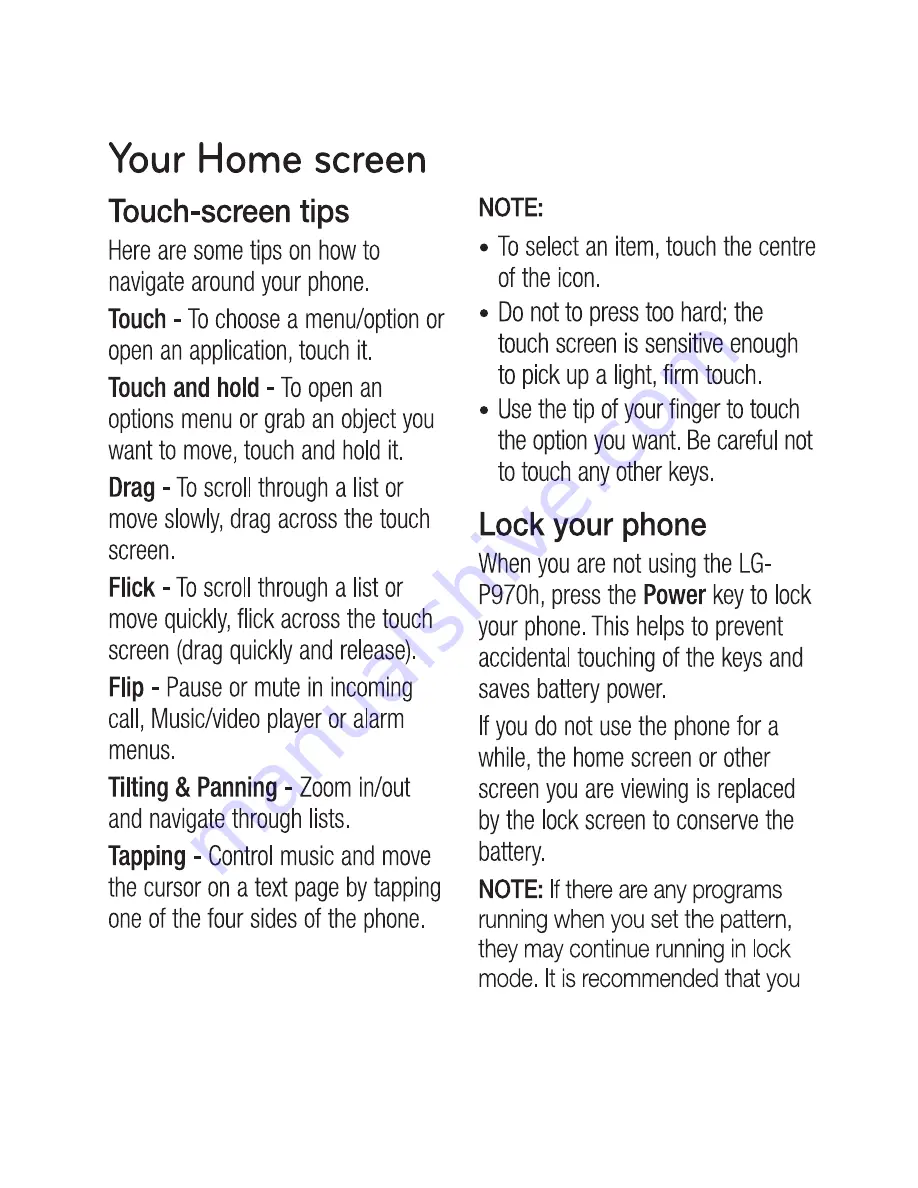 LG LG-P970h User Manual Download Page 6