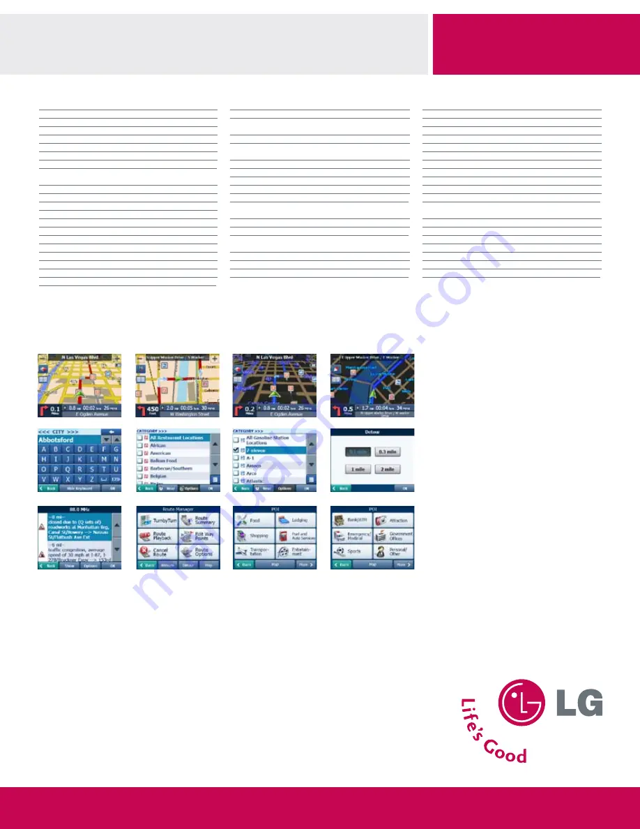 LG LN740 Series Specifications Download Page 2