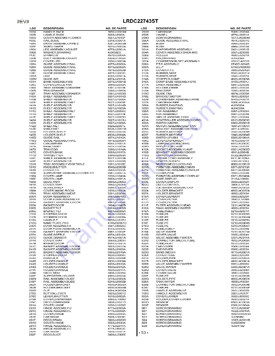 LG LRDC22731ST Service Manual Download Page 53