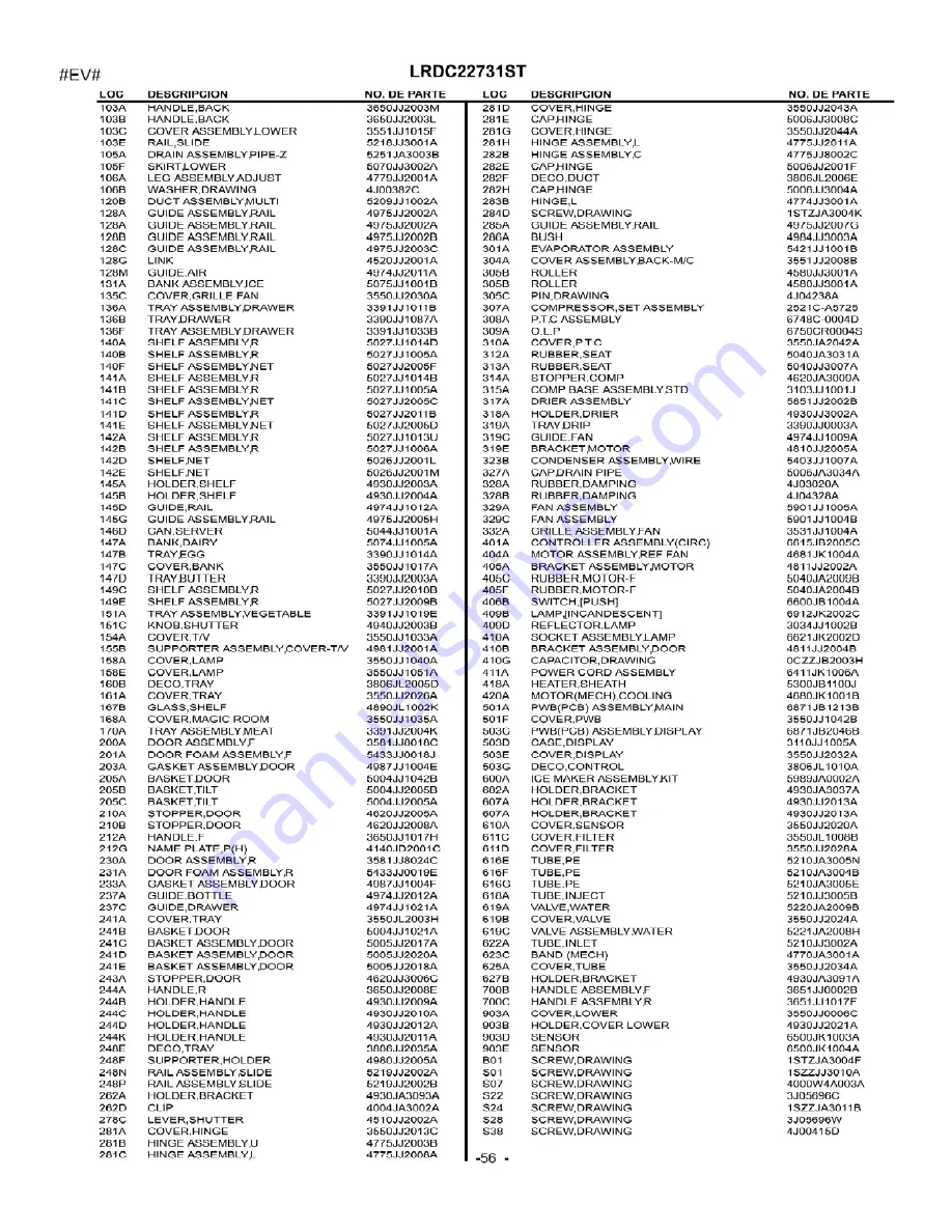 LG LRDC22731ST Service Manual Download Page 56