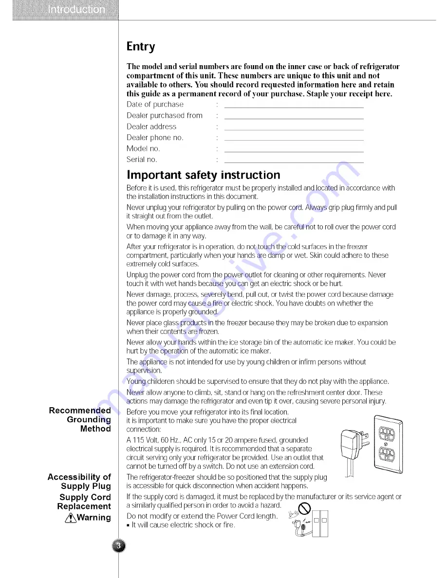 LG LRSC21935SB Скачать руководство пользователя страница 3