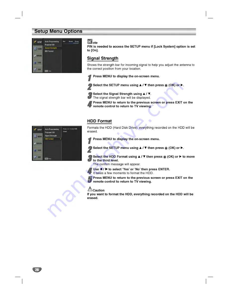 LG LST-5402P Owner'S Manual Download Page 20