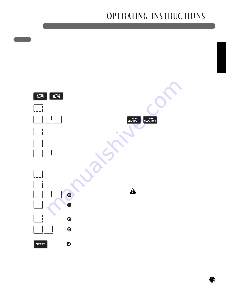 LG LSWD305ST User'S Manual And Cooking Manual Download Page 17