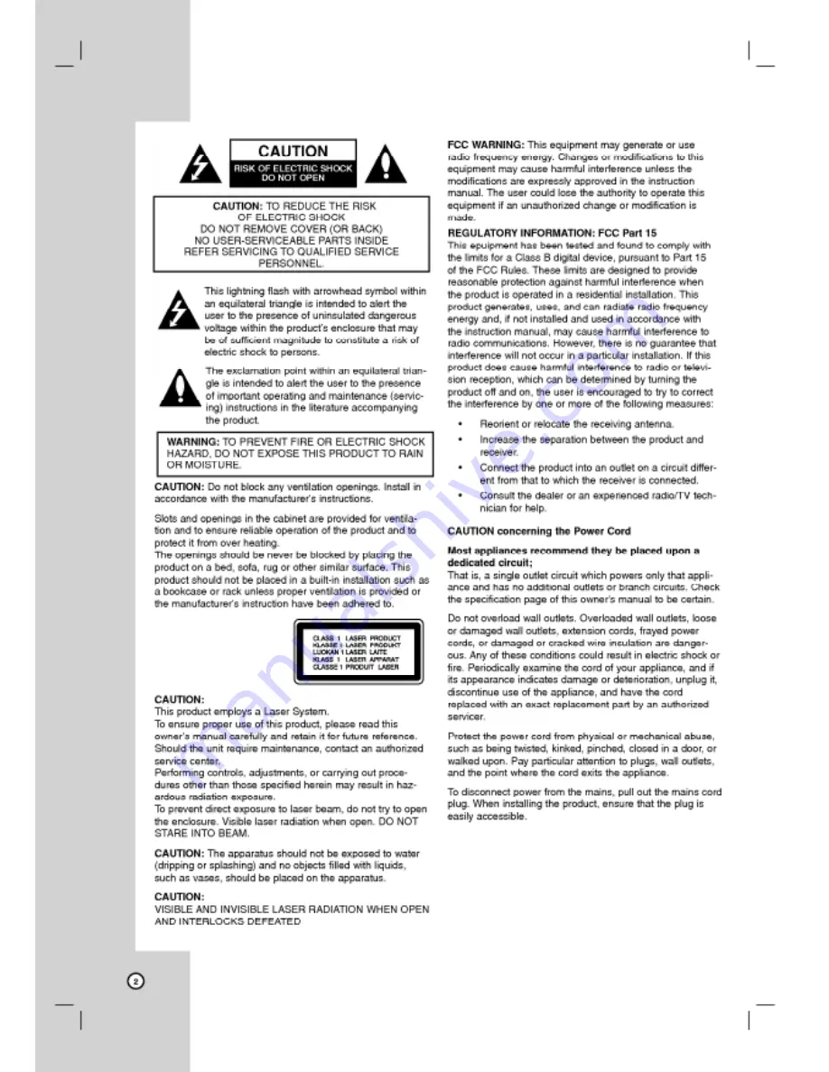 LG LVC-737 Owner'S Manual Download Page 2