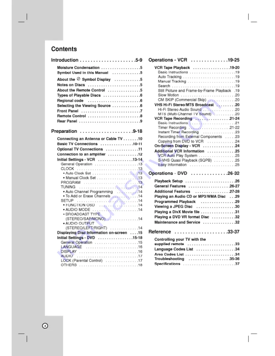 LG LVC-737 Owner'S Manual Download Page 4