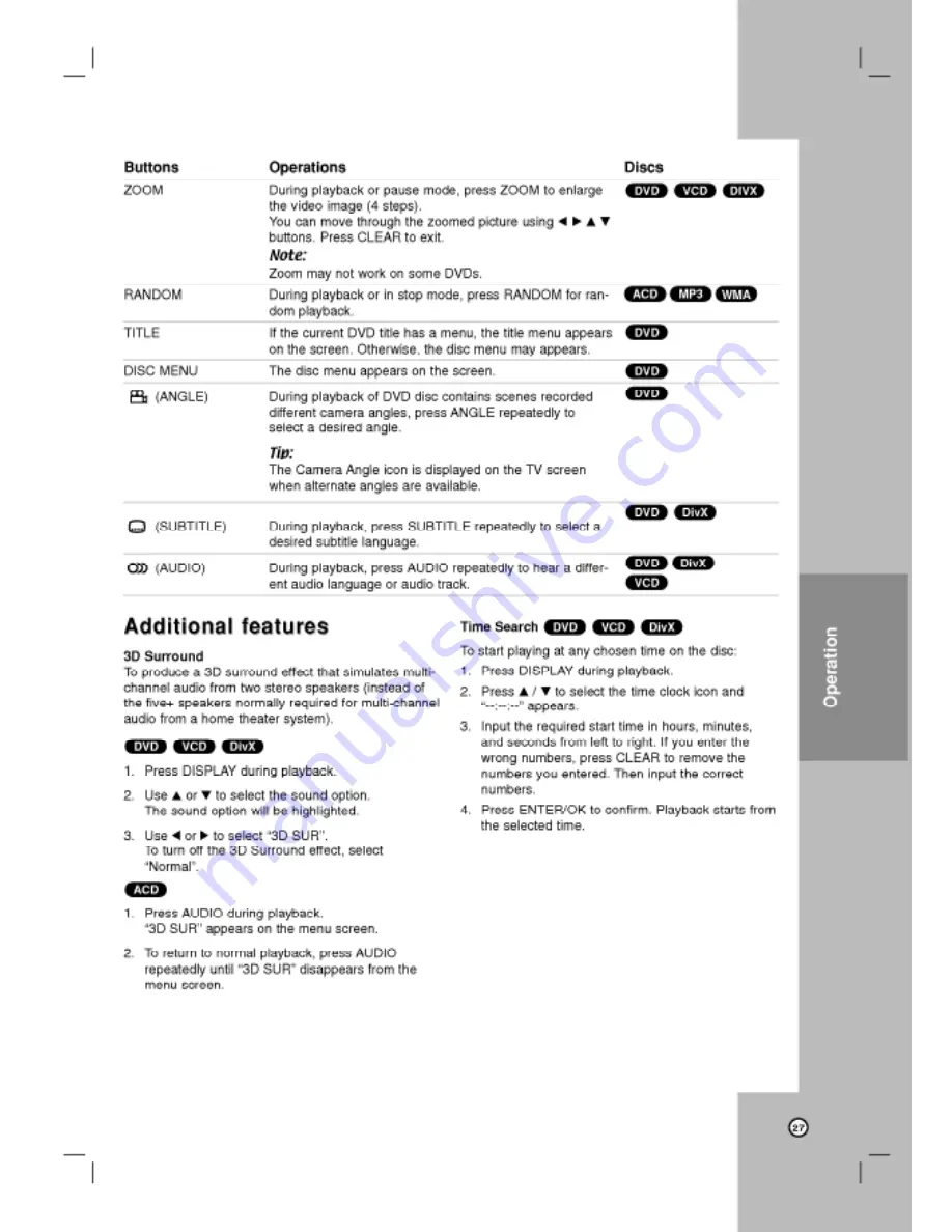 LG LVC-737 Owner'S Manual Download Page 27