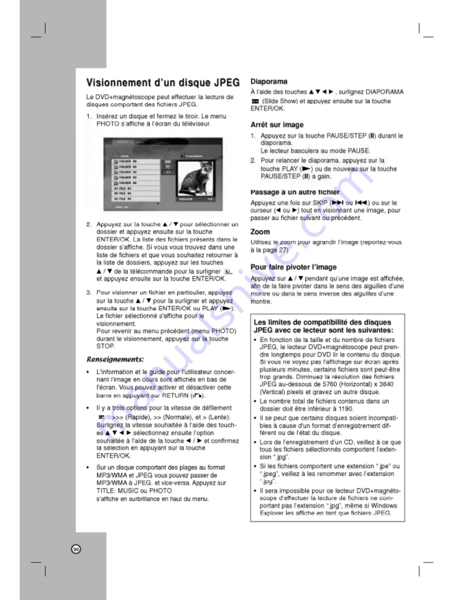 LG LVC-737 Owner'S Manual Download Page 68