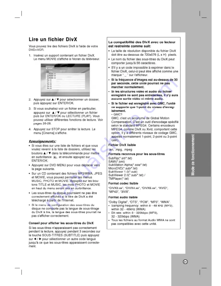 LG LVC-737 Owner'S Manual Download Page 69