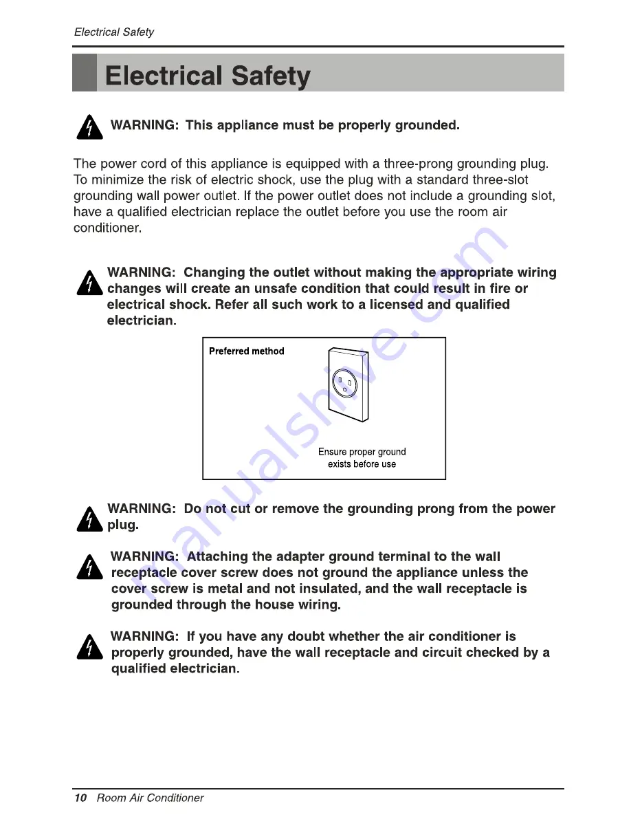 LG LWHD1200FR Owner'S Manual Download Page 10