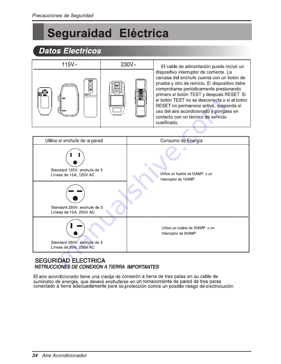 LG LWHD1200FR Owner'S Manual Download Page 34