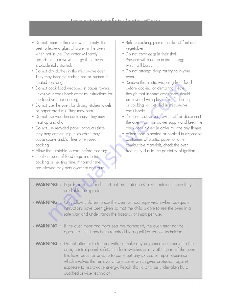 LG MB-3822E Instruction Manual Download Page 5