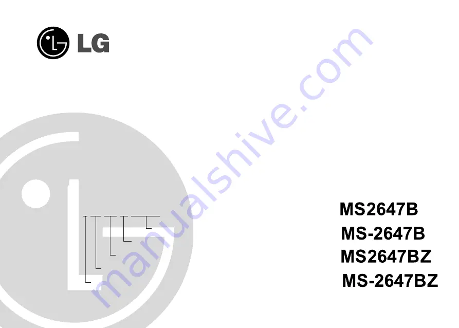 LG MS2647B Скачать руководство пользователя страница 1