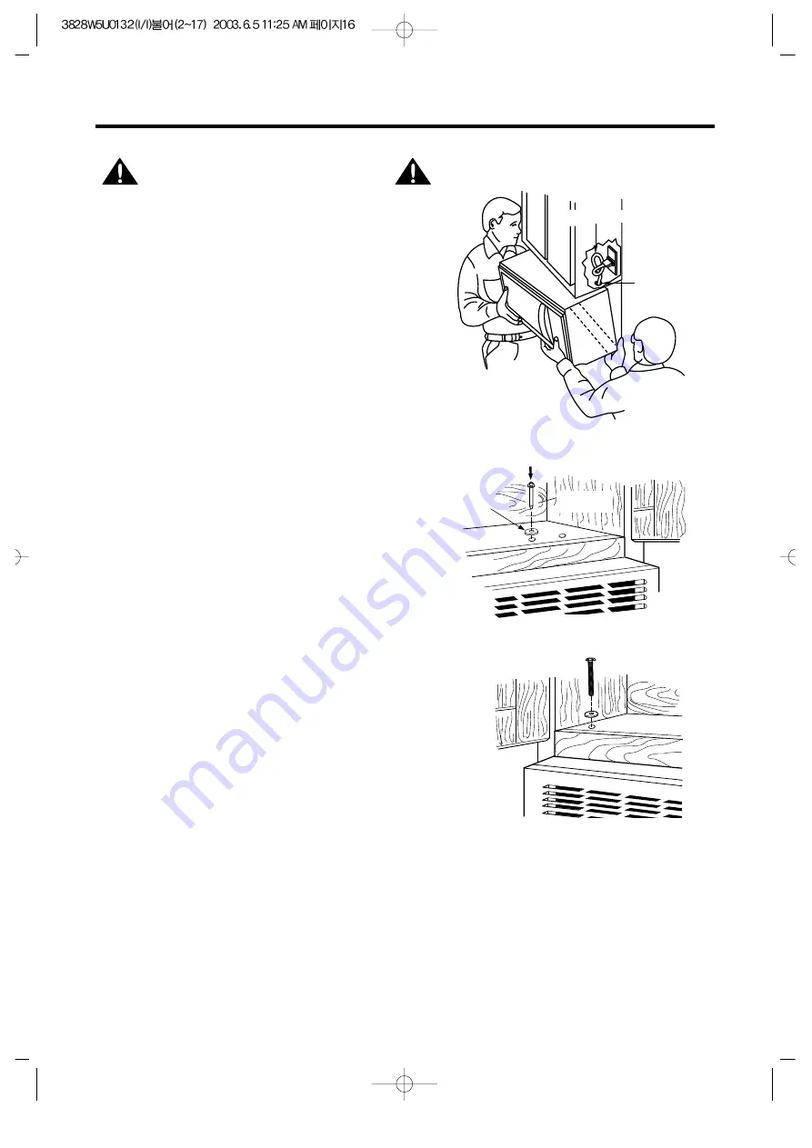 LG MV-1500MG Installation Instructions Manual Download Page 33