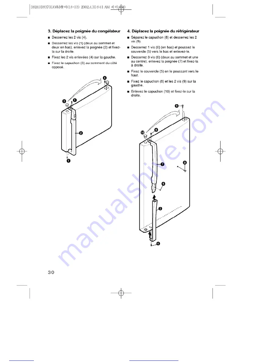 LG Privelege GR-626RW Owner'S Manual Download Page 30