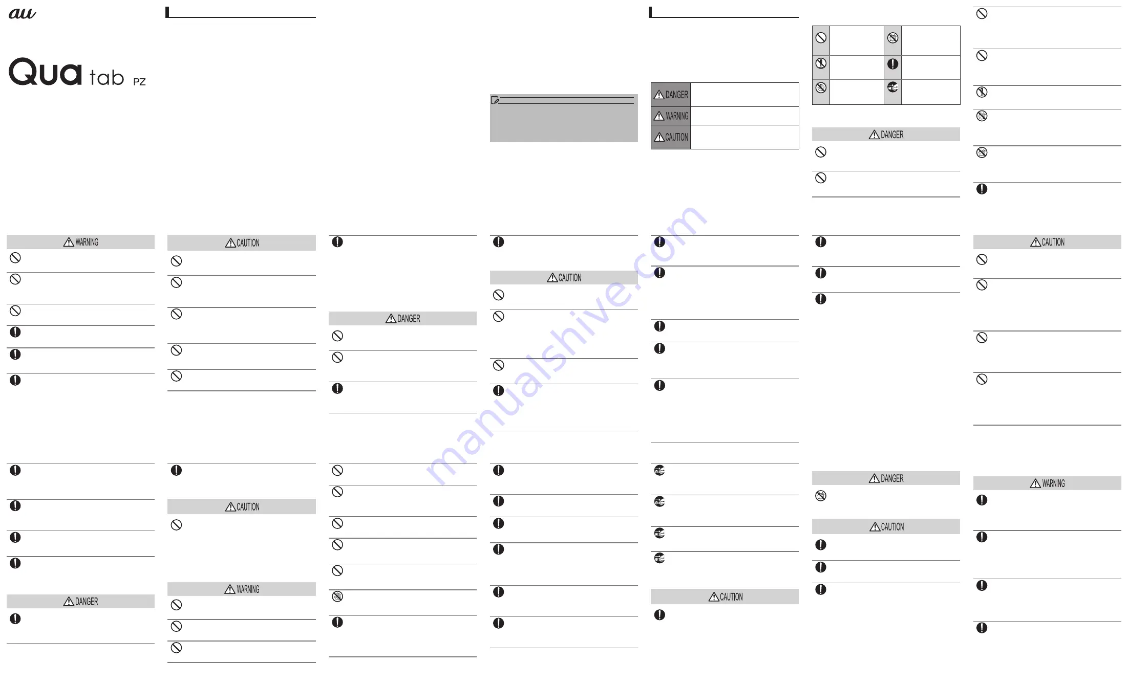 LG QUA Tab PZ Basic Manual Download Page 1