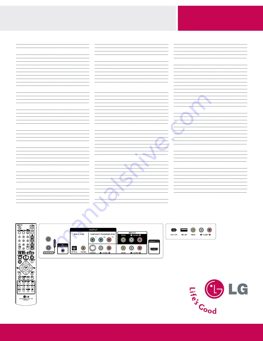 LG RC797T -  - DVDr/ VCR Combo Скачать руководство пользователя страница 2