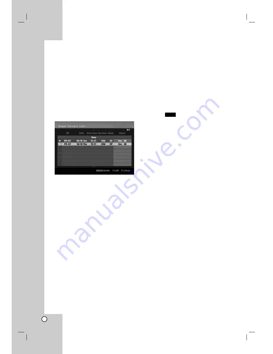 LG RH265 Owner'S Manual Download Page 38