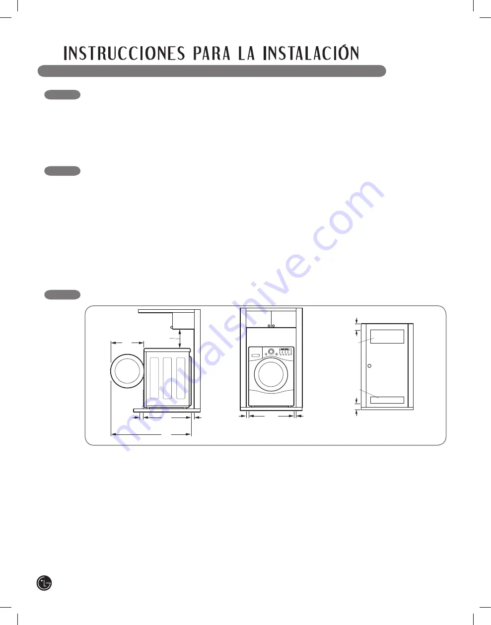 LG Steam Dryer DLEX7177SM User'S Manual & Installation Instructions Download Page 54